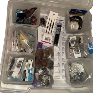 NEW Mixed Beads Clasps Necklaces & Stones earrings rings DIY Jewelry Set 70+ Pac